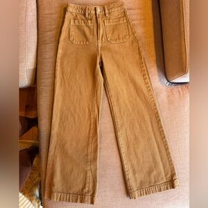 ROLLA'S Wide Leg Jeans in Camel Brown